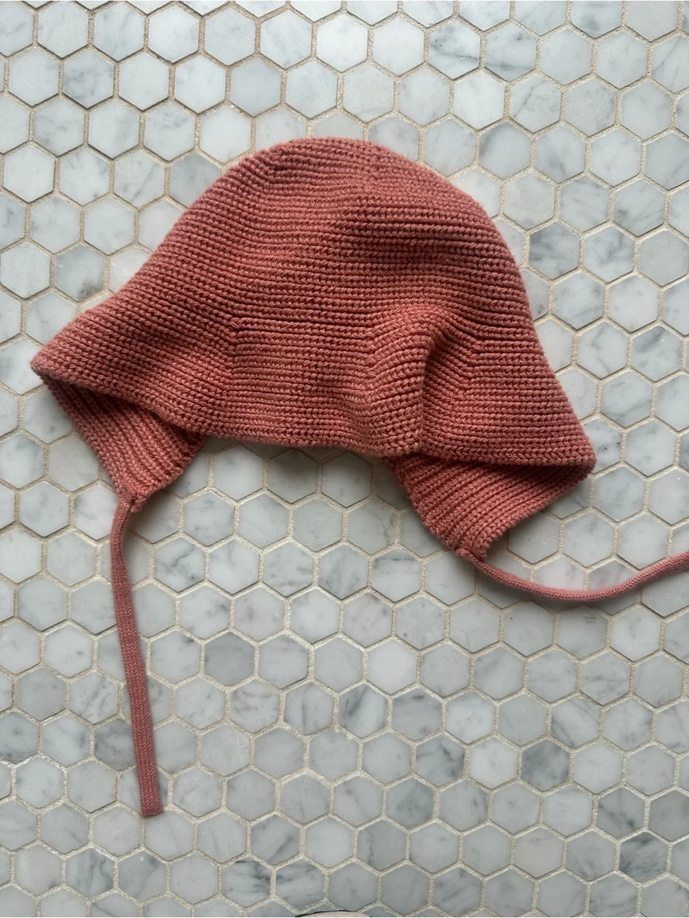 Zara Kids Knit Bonnet in Rosewood